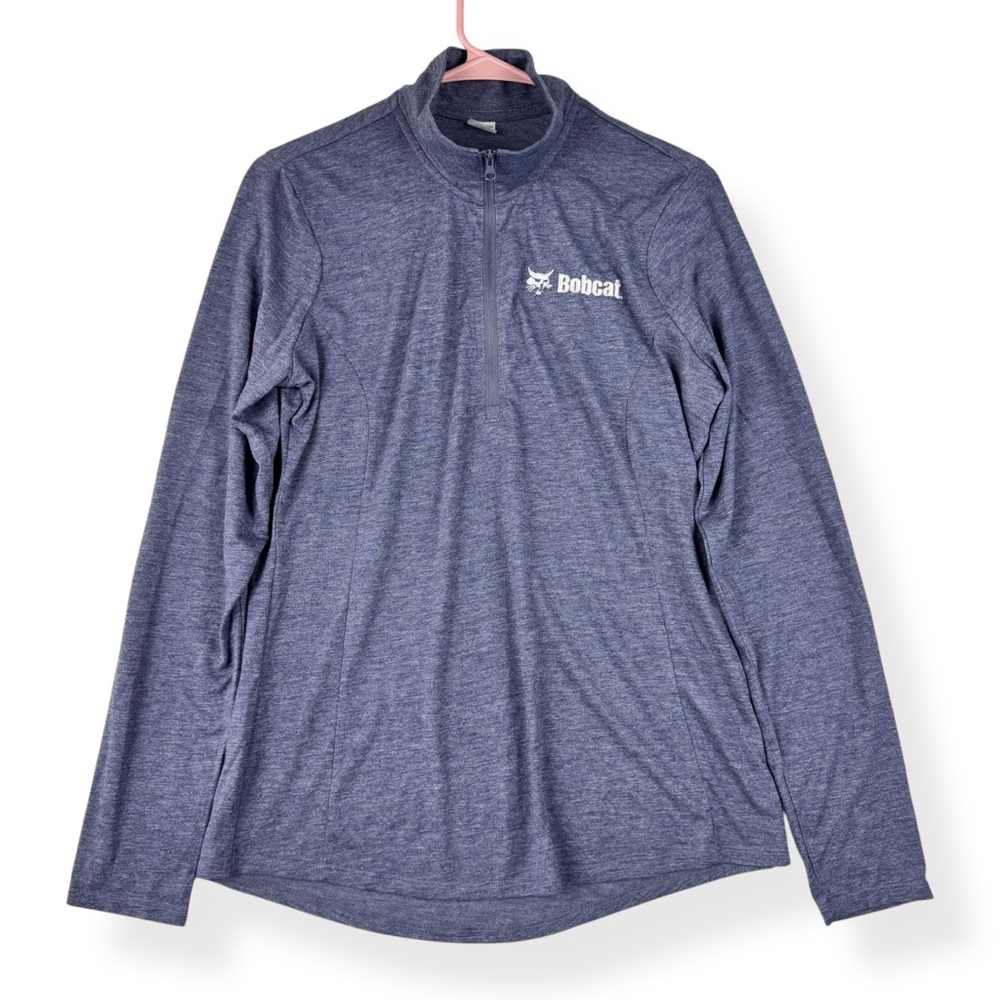 Sport-Tek 1/4 Zip Pullover Shirt Womens M Moisture Wicking Bobcat Embroidered